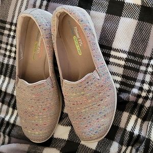 Skechers Women's Reggae Fest-Wicker-Engineered Knit Twin Gore Slip on (Willows)